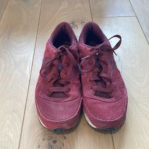 Madewell Saucony Red Suede Sneakers